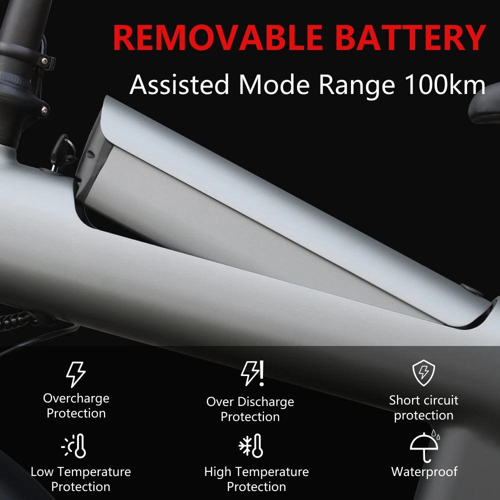 HX Q3 E Bike Electric Bike 48V 20AH Adult E Bike 20Inch Tire Off-Road Fatbike City Electric Bicycle Mountain E Bikes