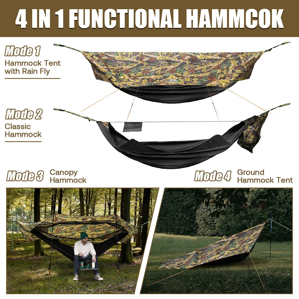 Night Cat Camping Hammock Tent With Waterproof Bug Net