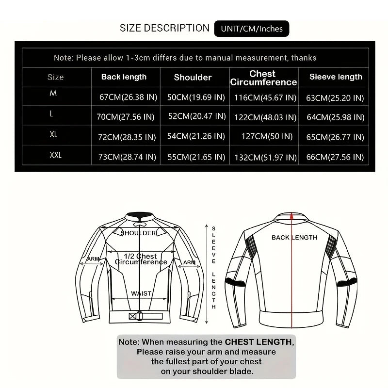 Motorcycle reflective night-time wear jacket, motorcycle protective gear pad jacket.