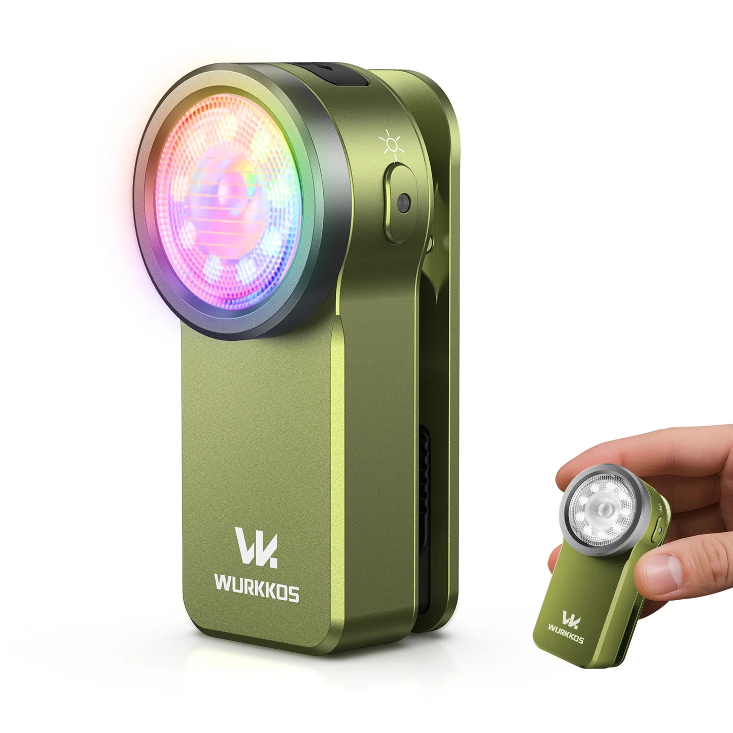 Wurkkos HD03 680LM Mini Clip Flashlight Rechargeable with Colorfull Light  for Outdoors Local Shipment from Overseas Warehous