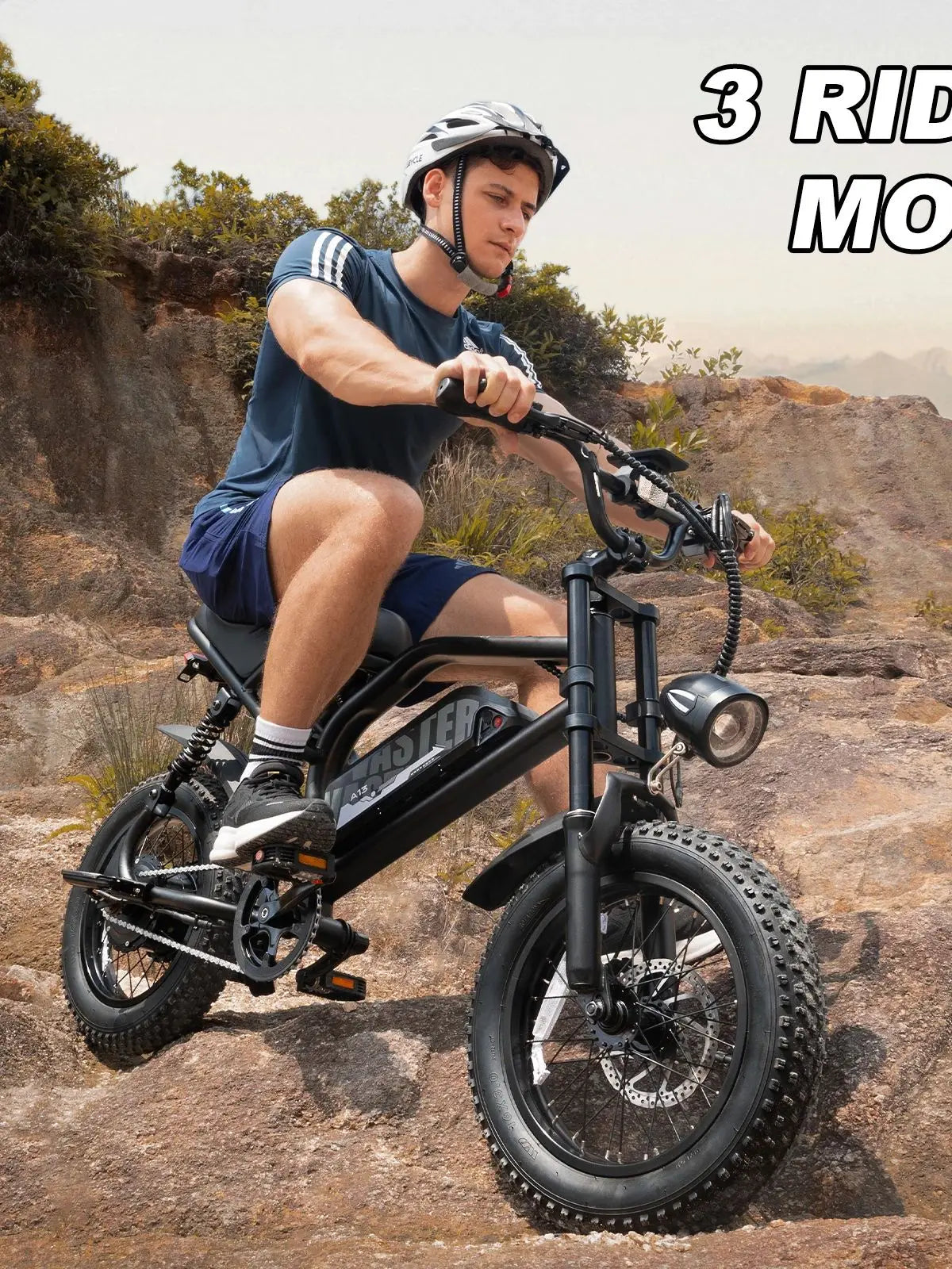 AVDLEU Mountain Electric Bike Fat Tire Ebike With Front Fork Suspension