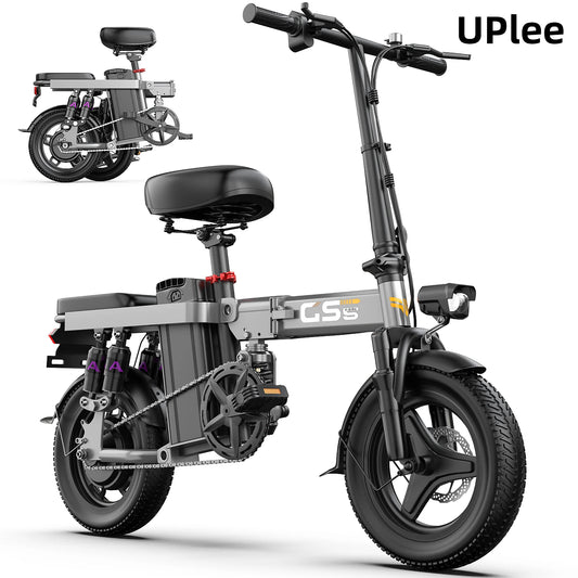 UPlee GS5 500W Peak Motor Electric Bike 48V15AH Removable Battery Electric Bicycle 14Inch Folding Multiple shock absorbers ebike