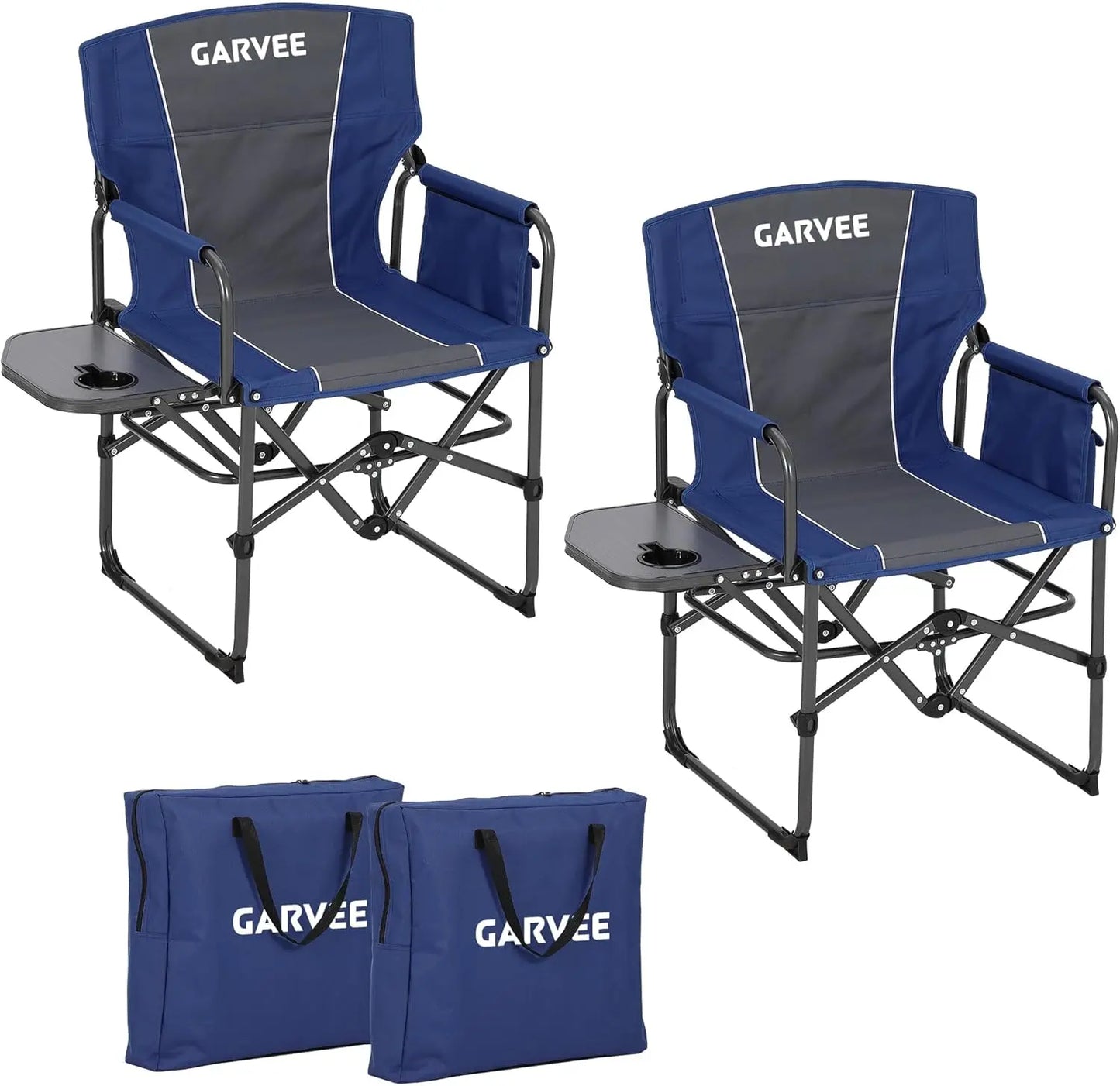 Hismiss Heavy Duty Folding Directors Chair With Cup Holder