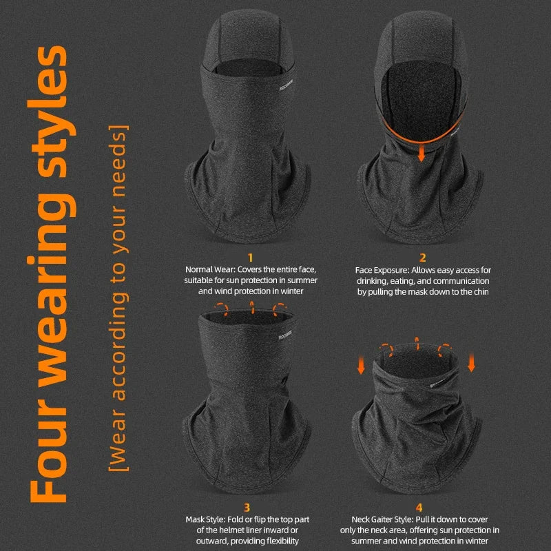 ROCKBROS Winter Balaclava Cycling Mask  for Men Women Baklava Cold Weather Scarf Thermal Windproof Snowboard Mask Ski Mask