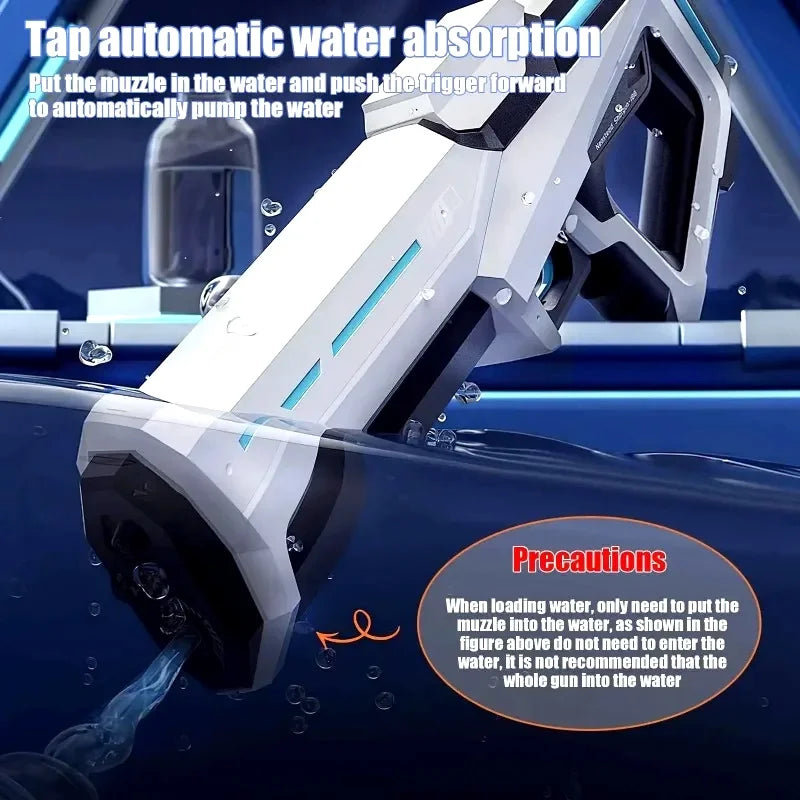 42cm Electric Water Guns for Adults High Pressure Automatic Absorb Water Watergun Summer Outdoor Beach Pool Toys for Kids Gifts