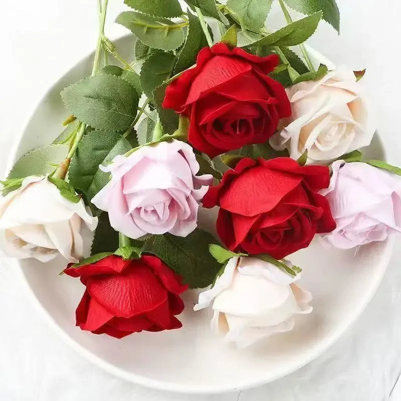 Artificial Rose Flowers Bouquet Branches For Wedding And Home Decor