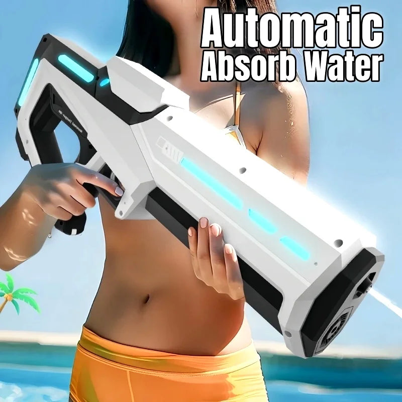 42cm Electric Water Guns for Adults High Pressure Automatic Absorb Water Watergun Summer Outdoor Beach Pool Toys for Kids Gifts