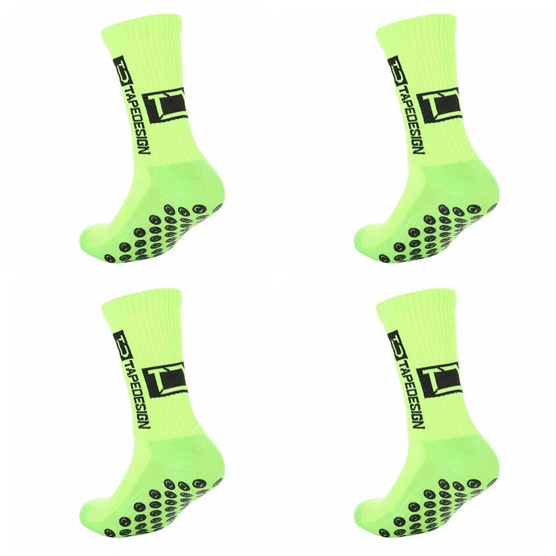 4 pairs of new TC mid tube glued football socks for sports training and competition, non slip and breathable socks 2030