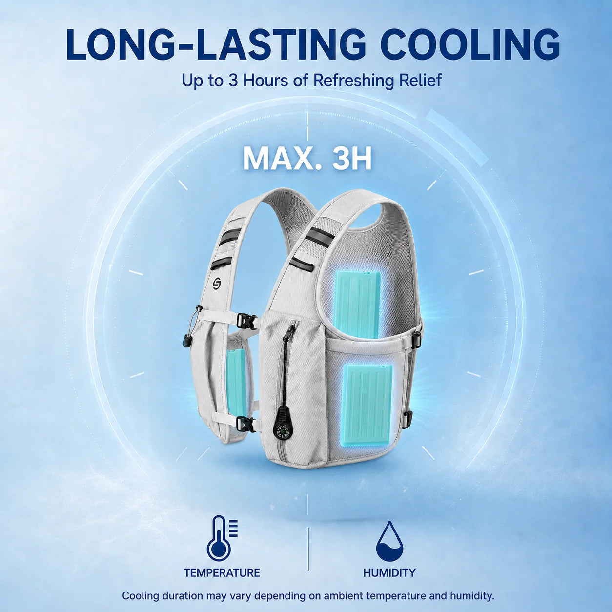 Advanced Cooling Vest With Refrigeration Technology And Water Bladder