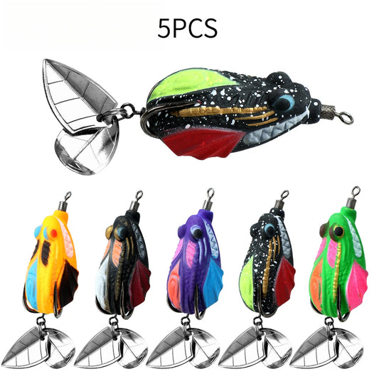 Reinforced Hook Shiny Frog Lures For Black Bass Fishing