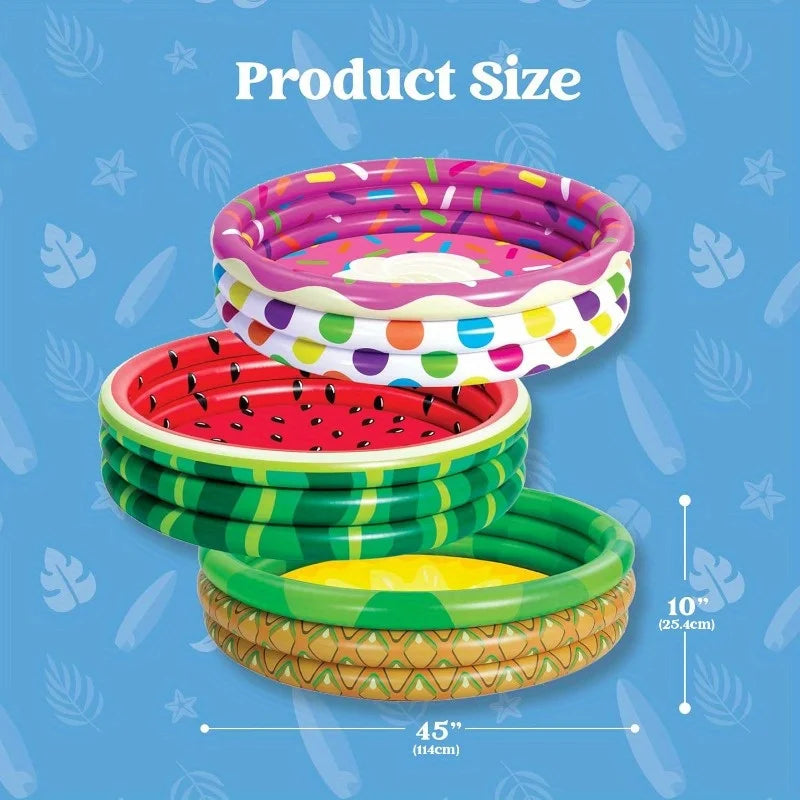JOYFY Swimming Pool 3 Pack 45'' X 10'' Inflatable Kid Swimming Pool for Kids Summer Water Pool Baby Swimming Pool Pit Ball Pool