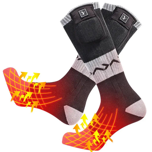 Electric Heated Socks Winter Thermal Socks Battery Heated 3 Levels Temperature Control For Men And Women