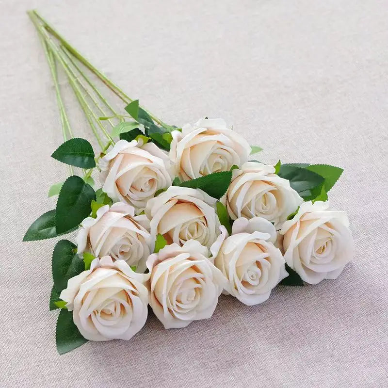Artificial Rose Flowers Bouquet Branches For Wedding And Home Decor