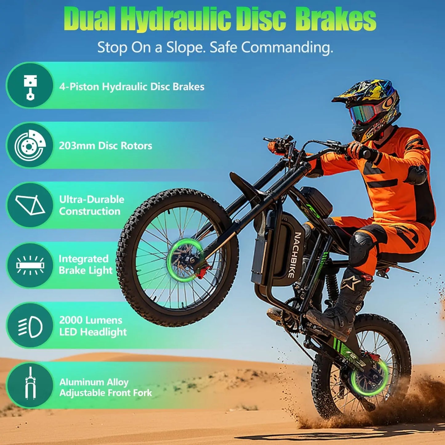 Nachbike 60V Electric Dirt Bike With 50 Mile Range