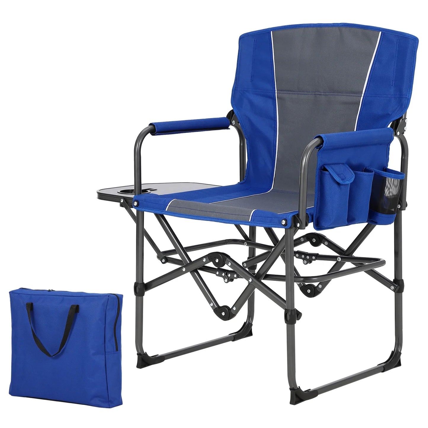 Hismiss Heavy Duty Folding Directors Chair With Cup Holder