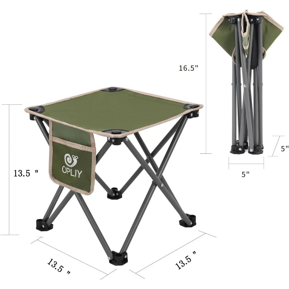 Portable Folding Camping Stool Lightweight Outdoor Chair for Hiking Fishing Garden Beach with Carry Bag