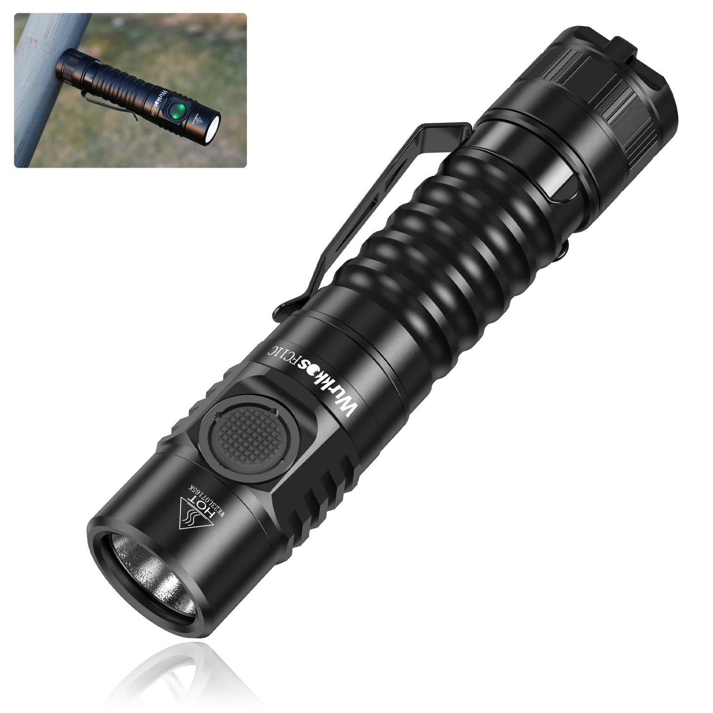 Wurkkos FC11C Mini High 1300LM EDC Flashlight USB-C Rechargeable IPX7 Waterproof Torch with Magnetic for Hiking Fishing Camping