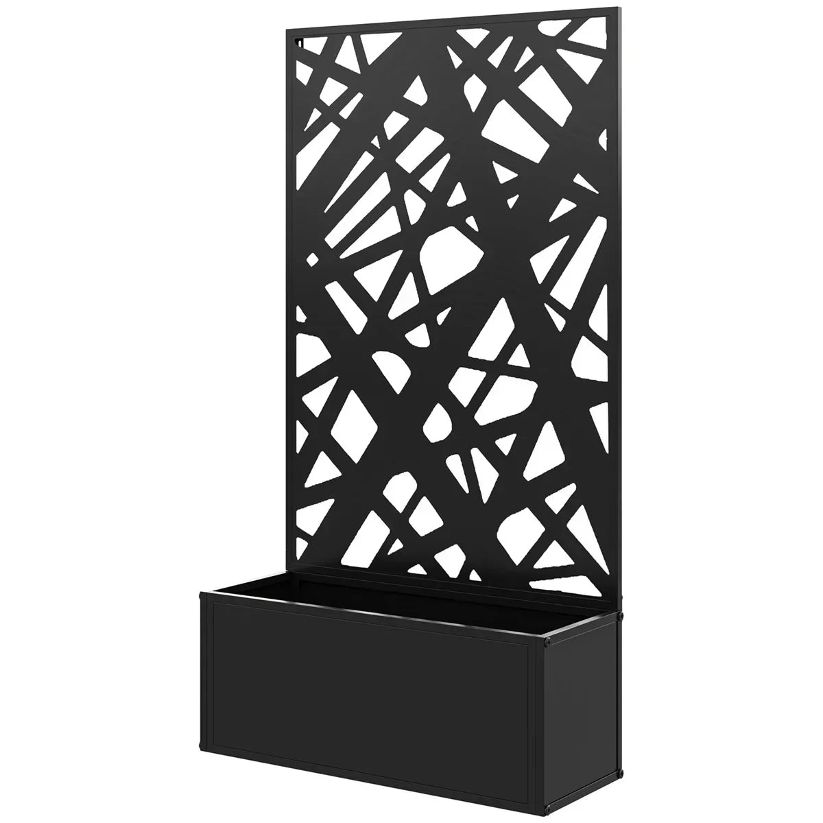 Garden Bed Galvanized Planter With Privacy Panel Outdoor Raised
