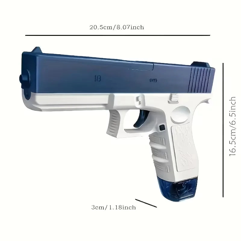 Electric Water Gun Toy With Continuous Firing And Dual Magazines
