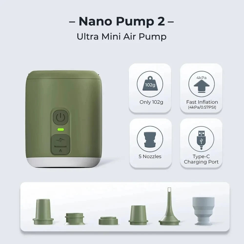 Tiny Air Pump With Camping Lantern Magnetic Design For Mattress