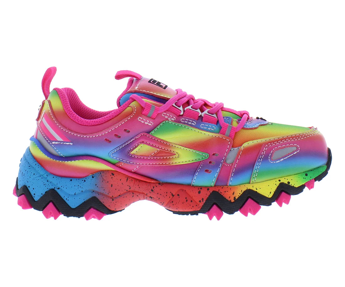 Fila Oakmont Tr GS Girls Shoes Size 1, Color: Pink/Multicolor