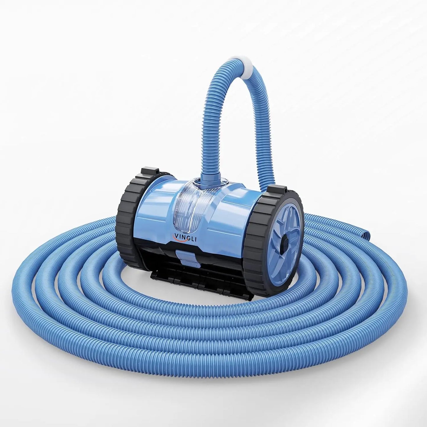Pool Vacuum Cleaner, Suction Side Wall-Climbing Sweeper for Ground&Inground Pools,  39.6ft Tangle-Free Hose