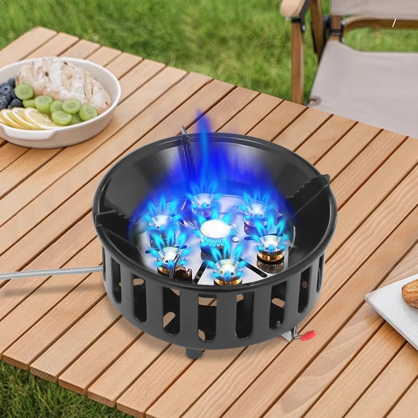 Portable 21000W Butane Camping Stove With Adapters