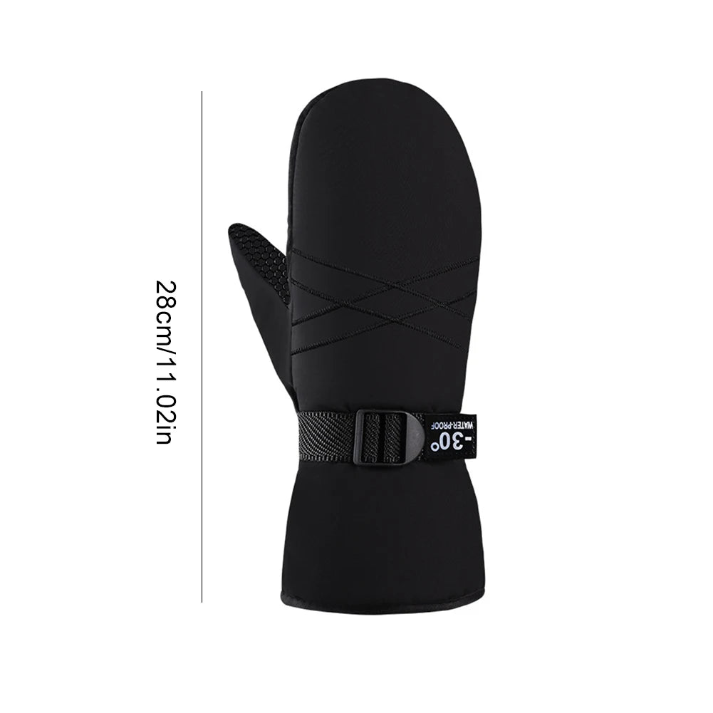 Ski Mittens Waterproof Snow Gloves Thermal Cycling Gloves Snowboard Gloves Cold Weather Gloves for Men and Women