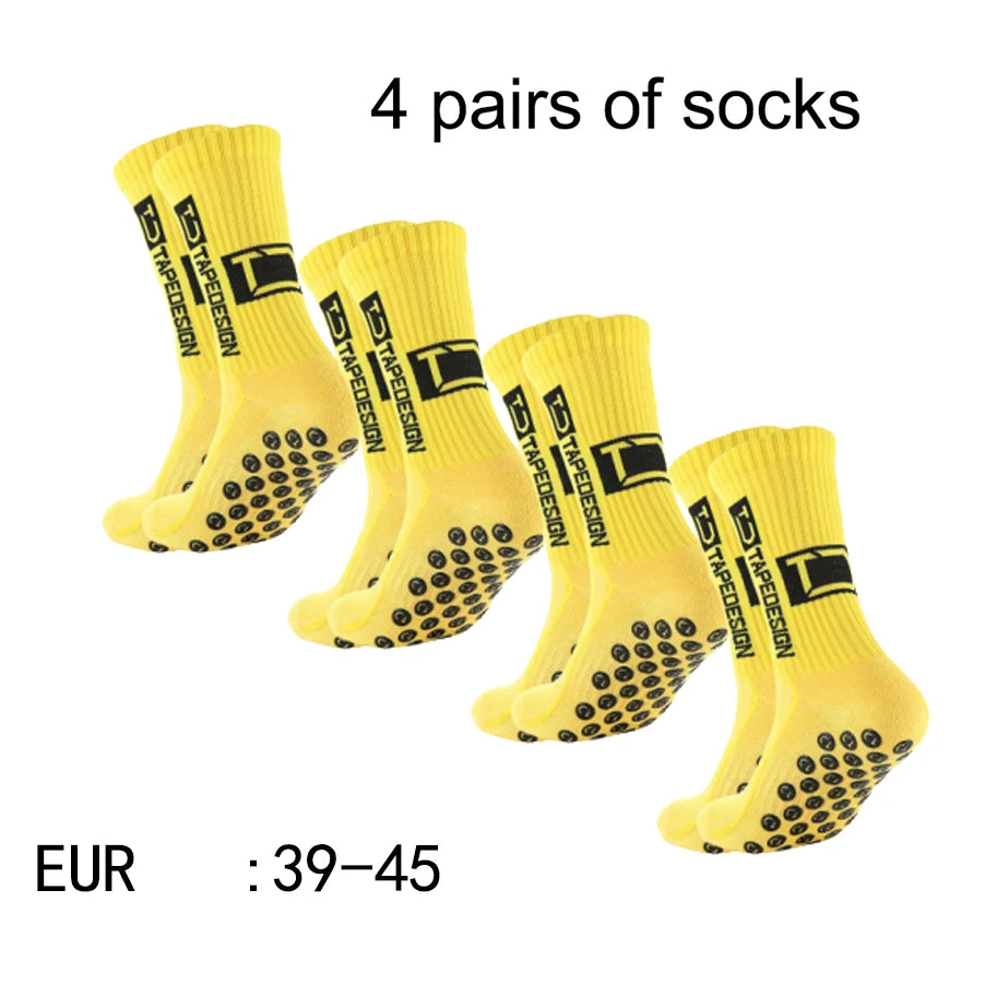 4 pairs of new TC mid tube glued football socks for sports training and competition, non slip and breathable socks 2030