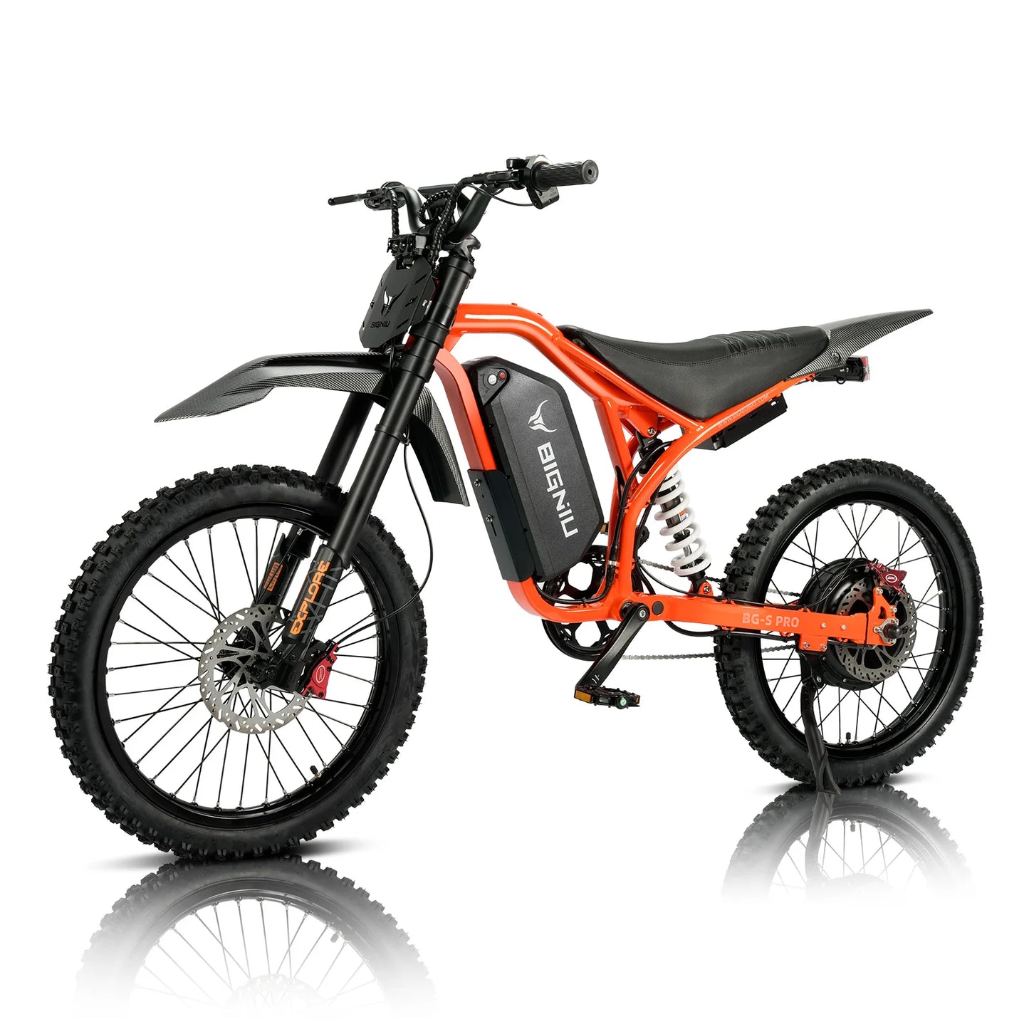 BIGNIU BG-S Pro 3000W Electric Bike for Adults, 40+MPH Fat Tire E-Bike with Full Suspension & Hydraulic Brakes