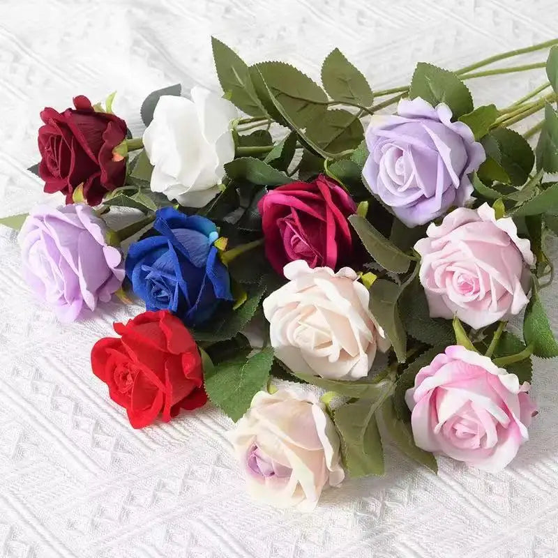 Artificial Rose Flowers Bouquet Branches For Wedding And Home Decor