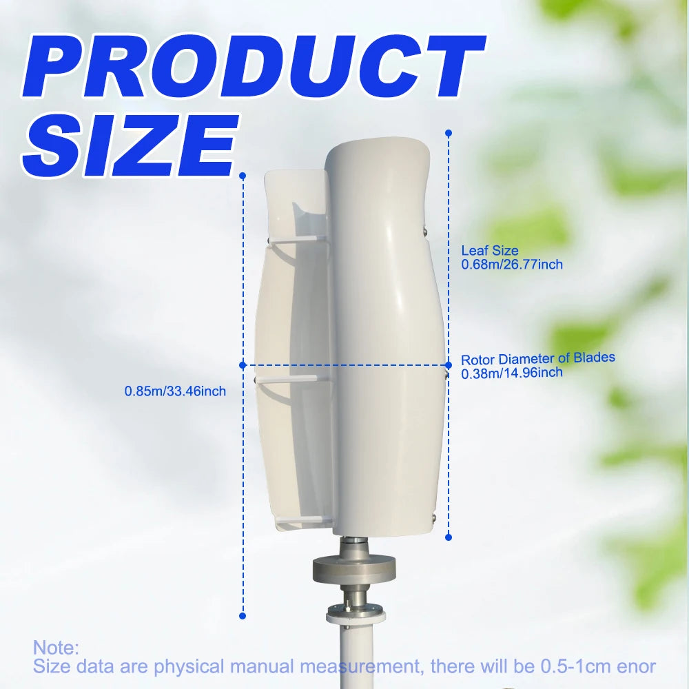Vertical Wind Turbine 5000W 12V/24V/48V PM Generator Controller