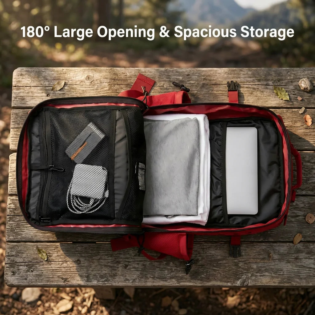 45L Large Capacity Hunting Backpack For Men With MOLLE Webbing System Dual Cup Holders Outdoor Survival Hiking Camping Rucksack For Wilderness Trip Travel Daily Work Commute Outdoor Camping Activities Gear Storage Backpack