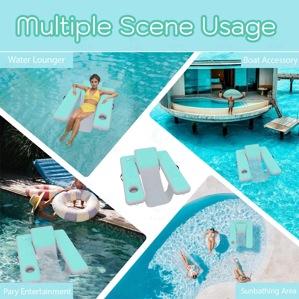 Pool Float Chair inflatable pool chair Hammock Chair Floating Pool Ocean Outdoor Lounging Inflatable Pool Portable Water Chair