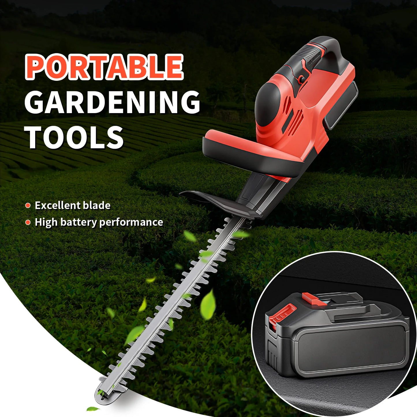 Cordless Hedge Trimmer For Yard And Garden Maintenance