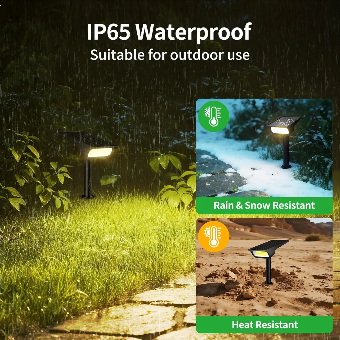 Intelamp 3 Color Modes Solar Spot Lights Garden Landscape