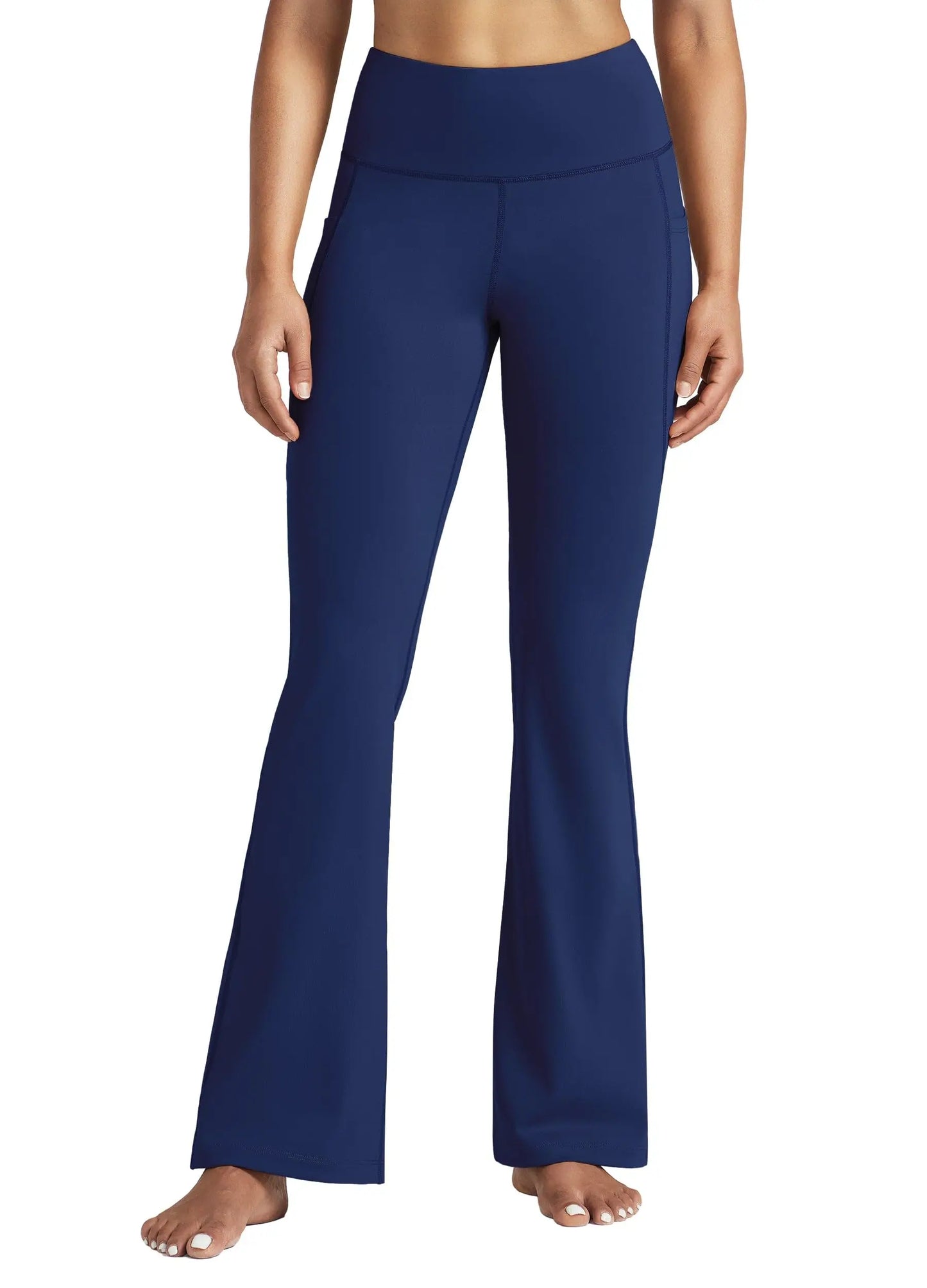 Multi Length Bootcut Flare Yoga Pants High Waist Tummy Control 4 Way Stretch Butt Lifting Daily Workout Side Pockets All Season Women