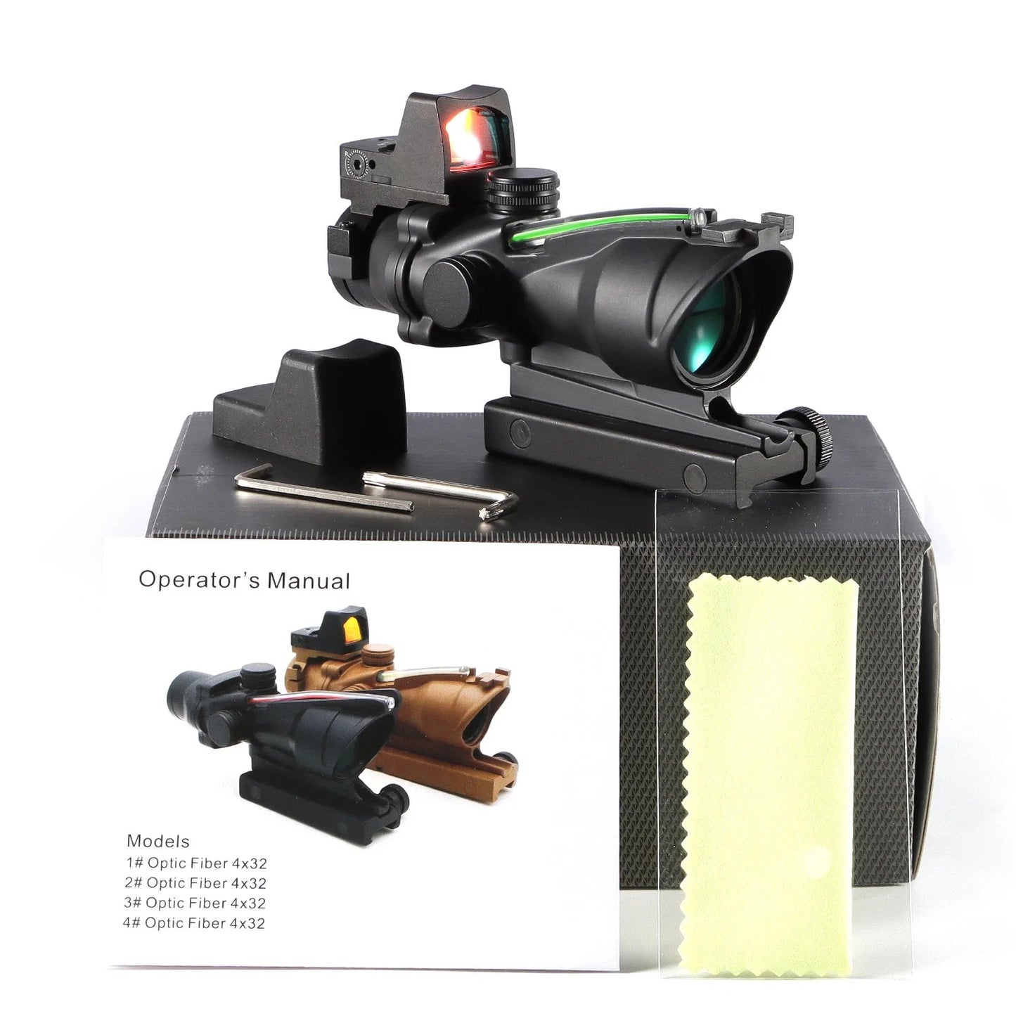 Nabila Adjustable Red Dot And 4x Scope Set For Hunting