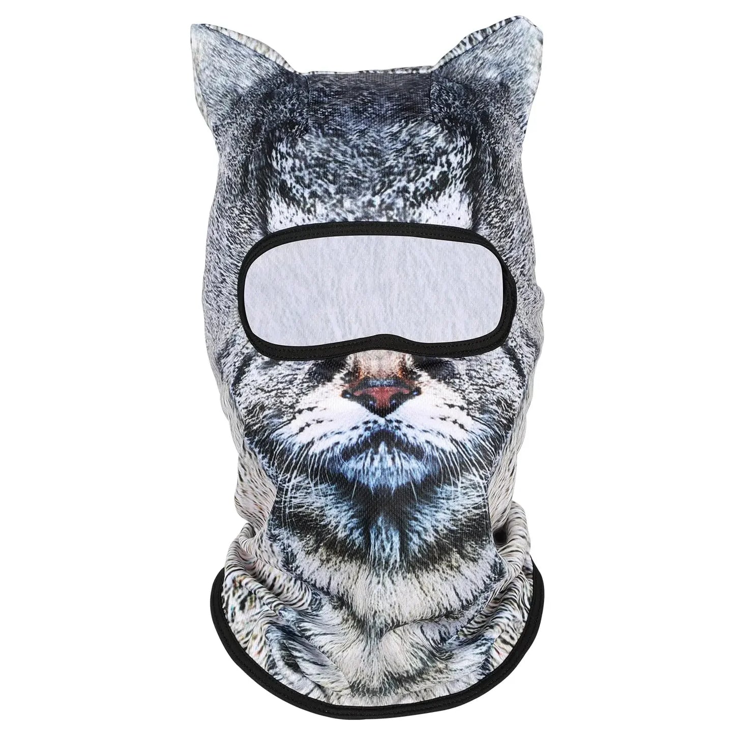 3D Cat Ski BalaclavaAnimal Face Covering Full Face Hood Masque Cute AnimalBalaclava Motorcycle Motocross Ski Snowboard Hat