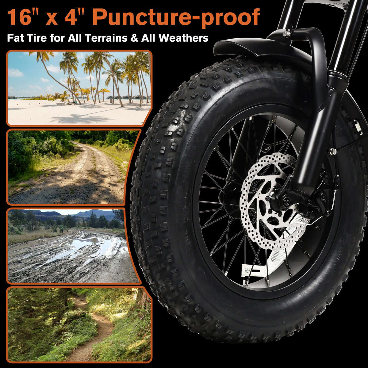 Bodywel M16PRO Off Road E Bike Adult Electric Bicycle 1500w 48V 15.6ah Mountain Electric Bike 16 Inch Fat Tire Outdoor Entertainmen