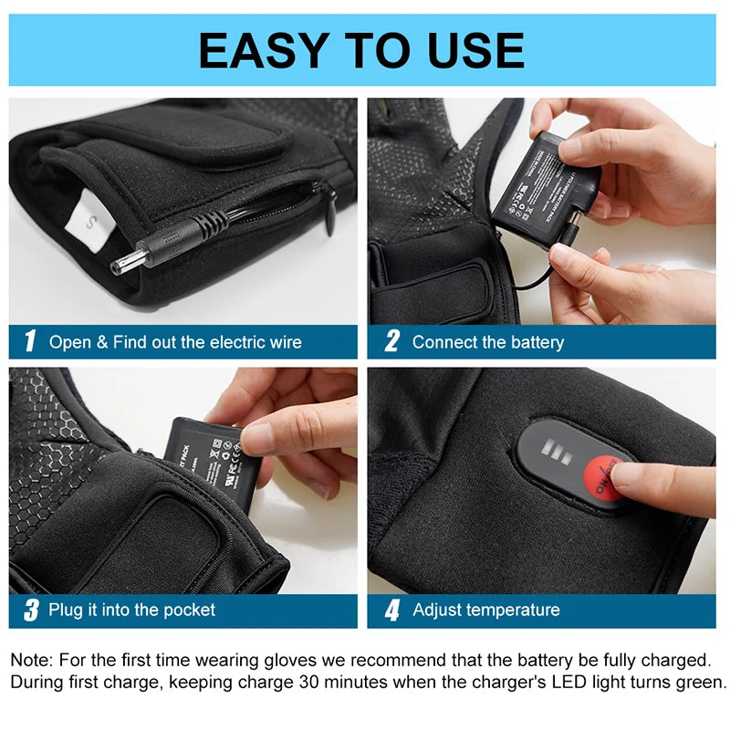 Savior Heat Rechargeable Electric Heated Gloves For Cold Weather