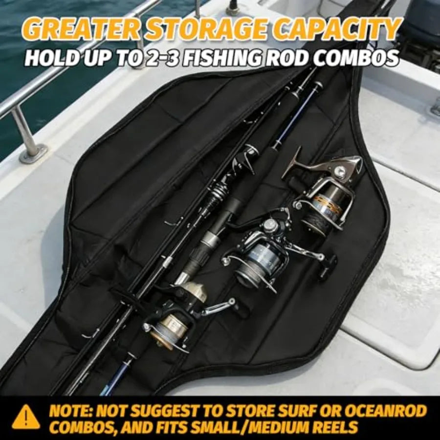 Portable Folding Fishing Rod and Reel Storage Case