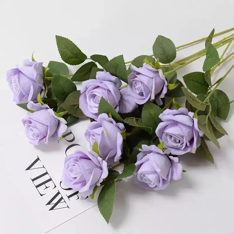Artificial Rose Flowers Bouquet Branches For Wedding And Home Decor