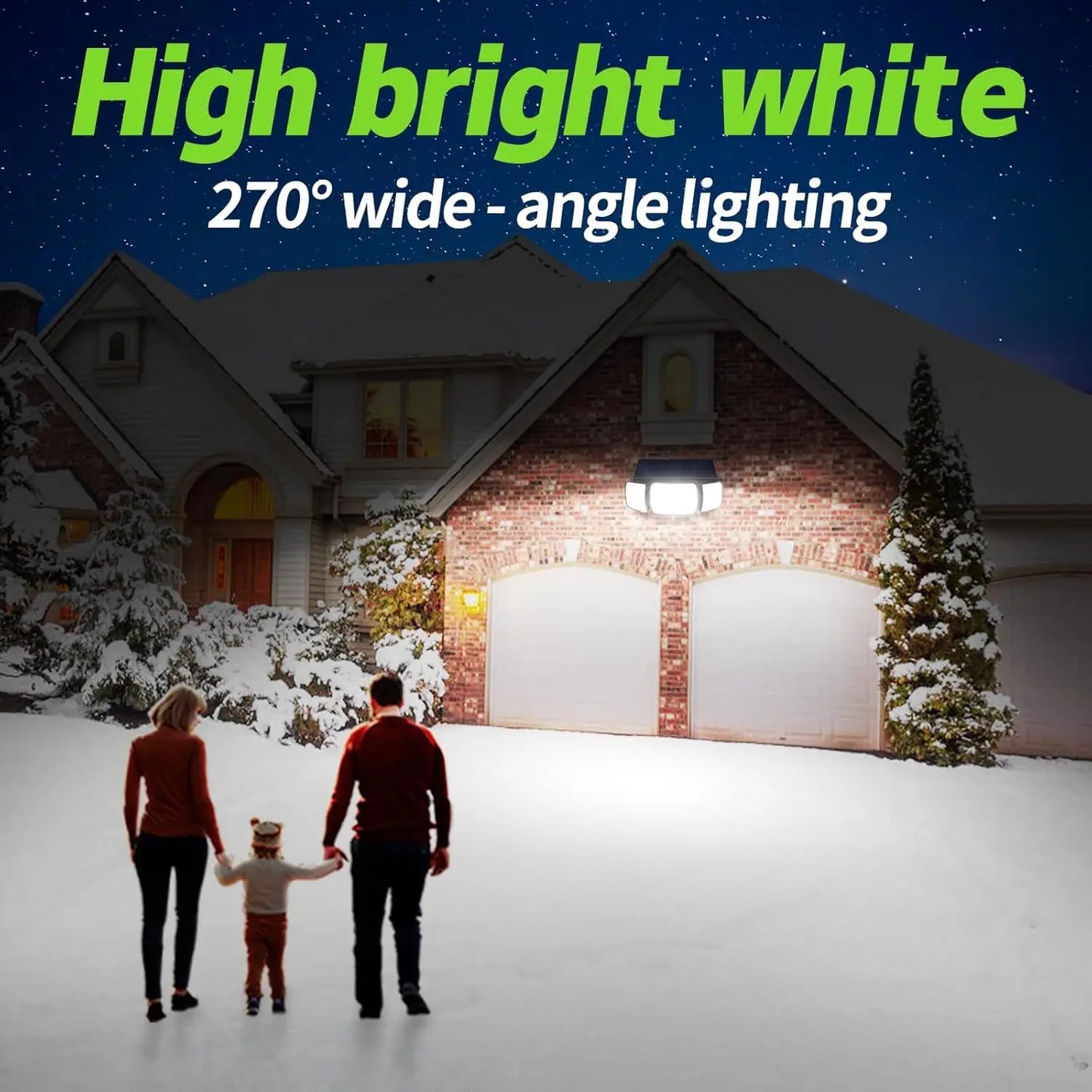 Intelamp Outdoor Solar LED Wall Lamp With Dual Motion Sensor