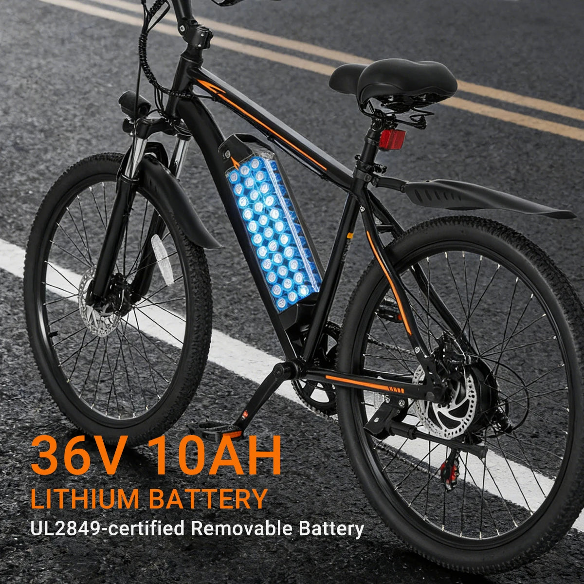 【1 Year Warranty】M26 Electric Bicycle 1000W Peak Motor 360WH Lithium Battery Electric Bike  26 Inch city E-bike UL2849