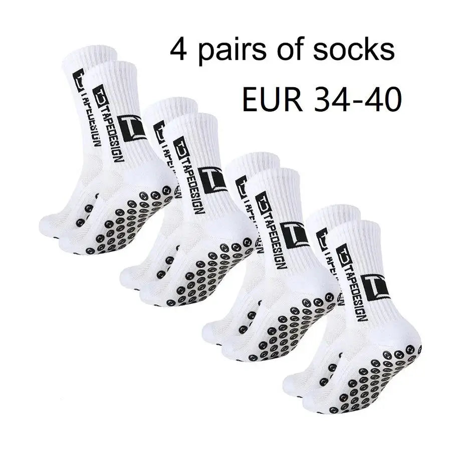 4 pairs of new TC mid tube glued football socks for sports training and competition, non slip and breathable socks 2030