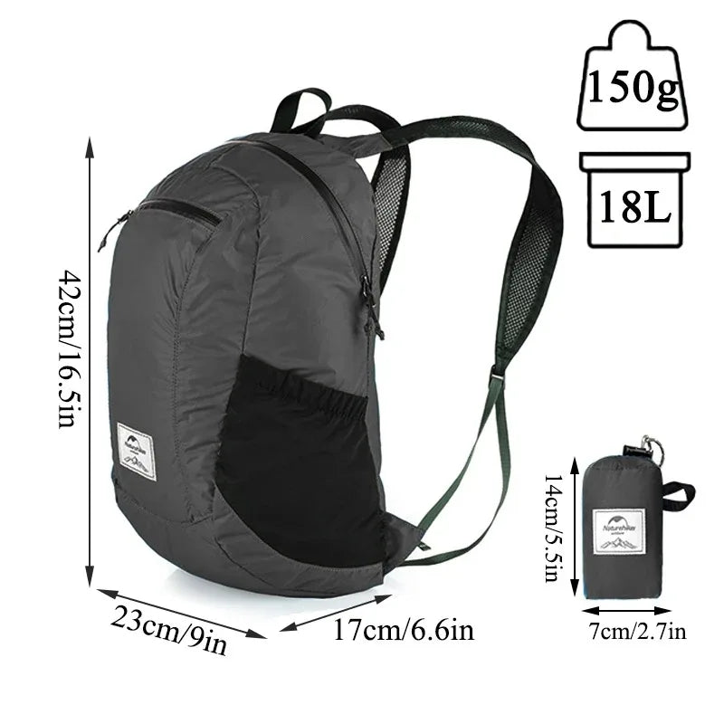 Naturehike Ultra Lightweight Nylon Hiking Travel Backpack