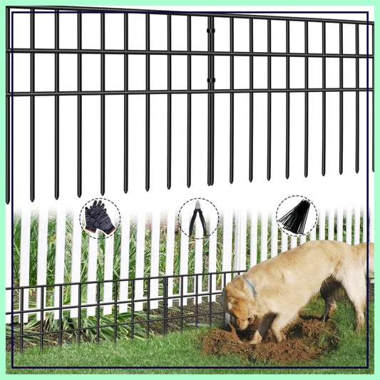 No Dig Garden Fence Kit 42.5ft 30 Panels Dog Rabbit Barrier