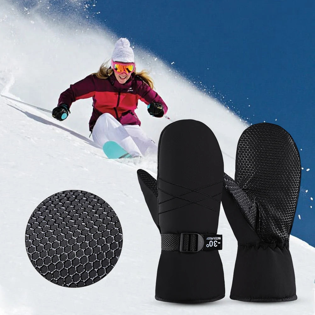 Ski Mittens Waterproof Snow Gloves Thermal Cycling Gloves Snowboard Gloves Cold Weather Gloves for Men and Women
