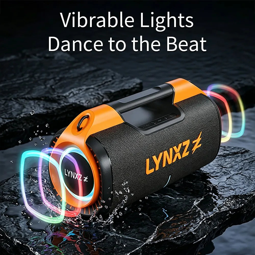 LYNXZ 100W Portable Bluetooth Speaker With Waterproof Build And Strong Bass